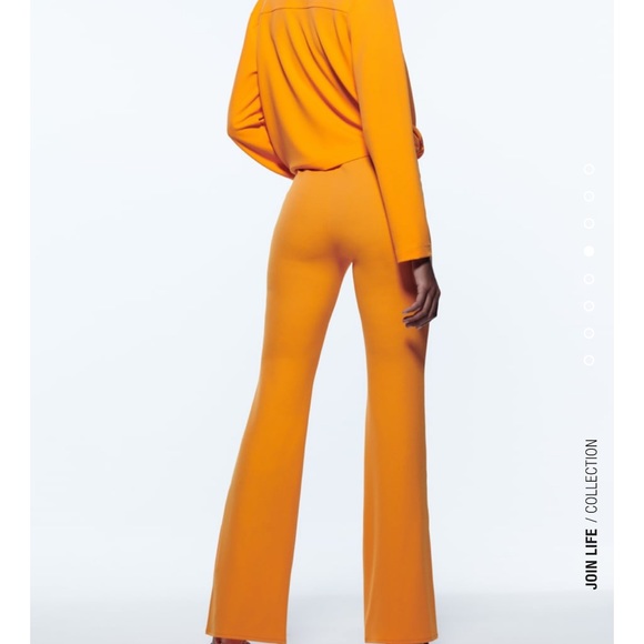 ZARA 2PIECES CROSSOVER FLOWY TOP AND PANTS WITH SIDE VENTS. - Picture 10 of 15